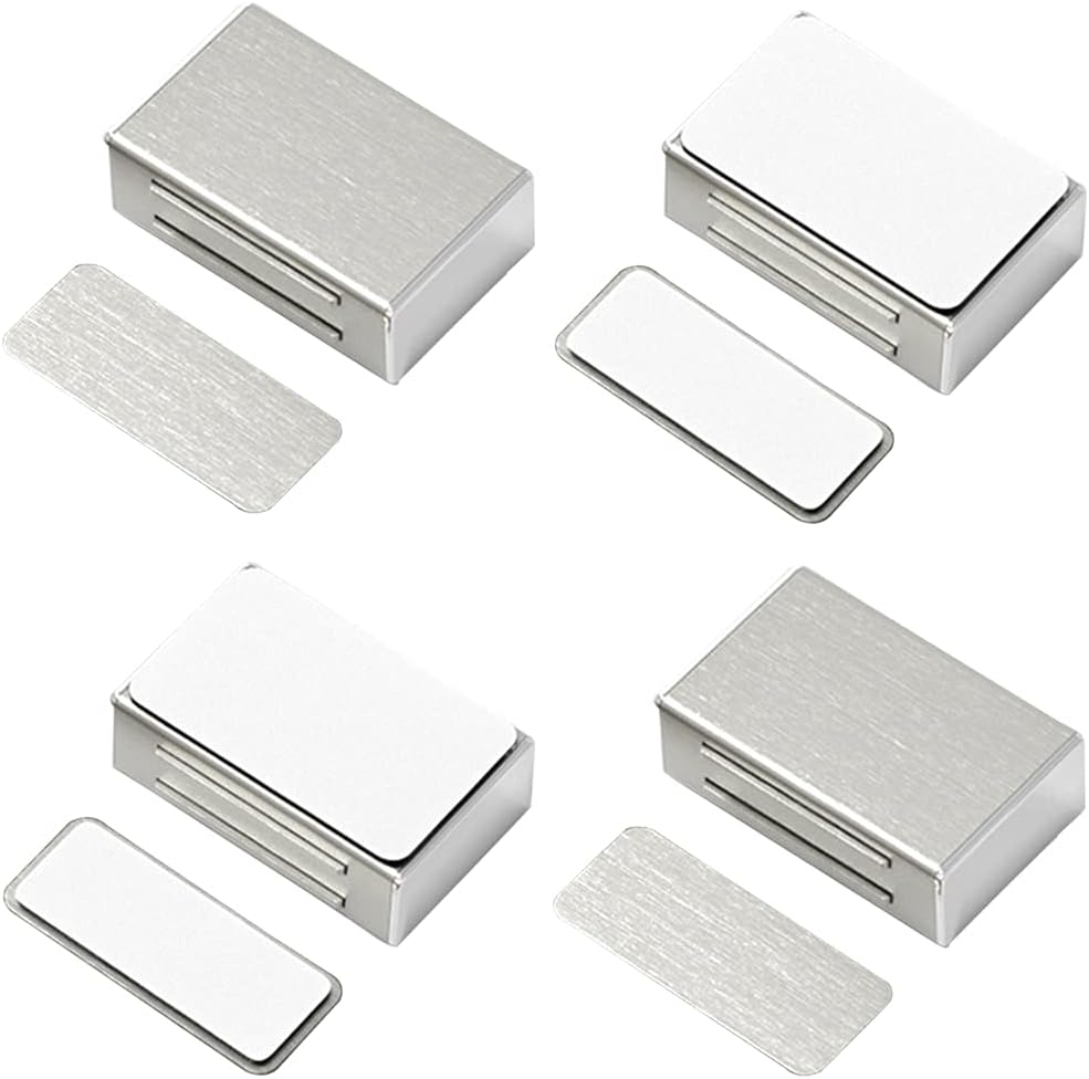 Selbstklebende Magnete Für Schranktüren (4er-pack), Magnetische Türverschlüsse, Verbesserte Version, Kein Schrauben Oder Bohren Erforderlich, Geeignet Für Küchenschränke, Starke Magnete, Verwendbar
