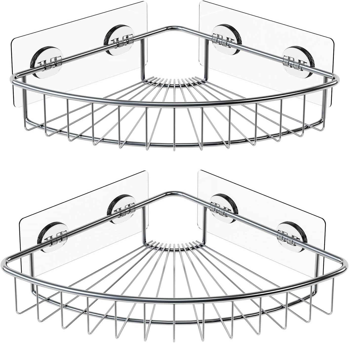Bohrfreies Aufbewahrungsregal, Edelstahl-dreibein, Zweiteiliges Set Fürs Badezimmer