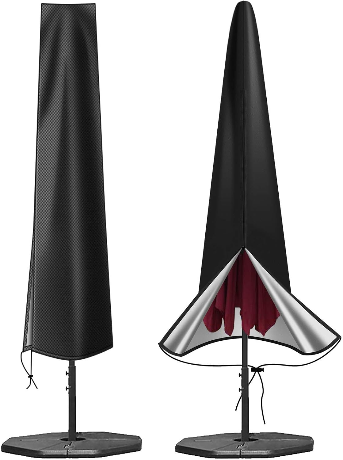 Regenschirmhülle Aus 600d Oxford-gewebe, Wasserdicht Mit Reißverschluss (190 X 50 X 30 Cm), Geeignet Für Gartenschirme Mit Einem Durchmesser Von 9 Bis 11 Fuß.