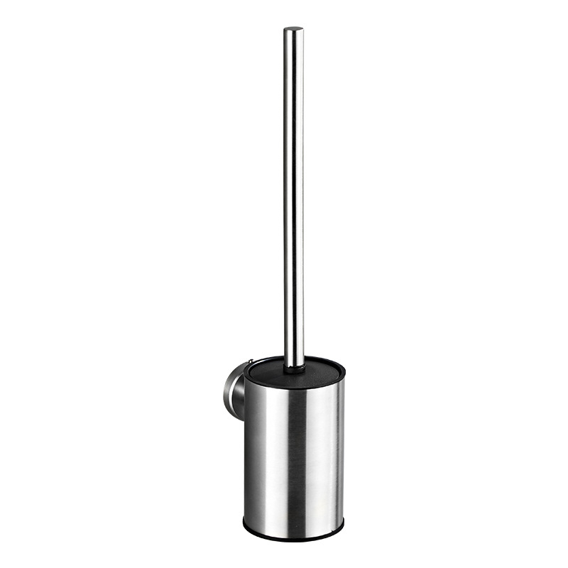Eine Toilette Aus Edelstahl, Konstruktion Aus Edelstahl, Innenschüssel Aus Polypropylen Und Schwarze Bürste.