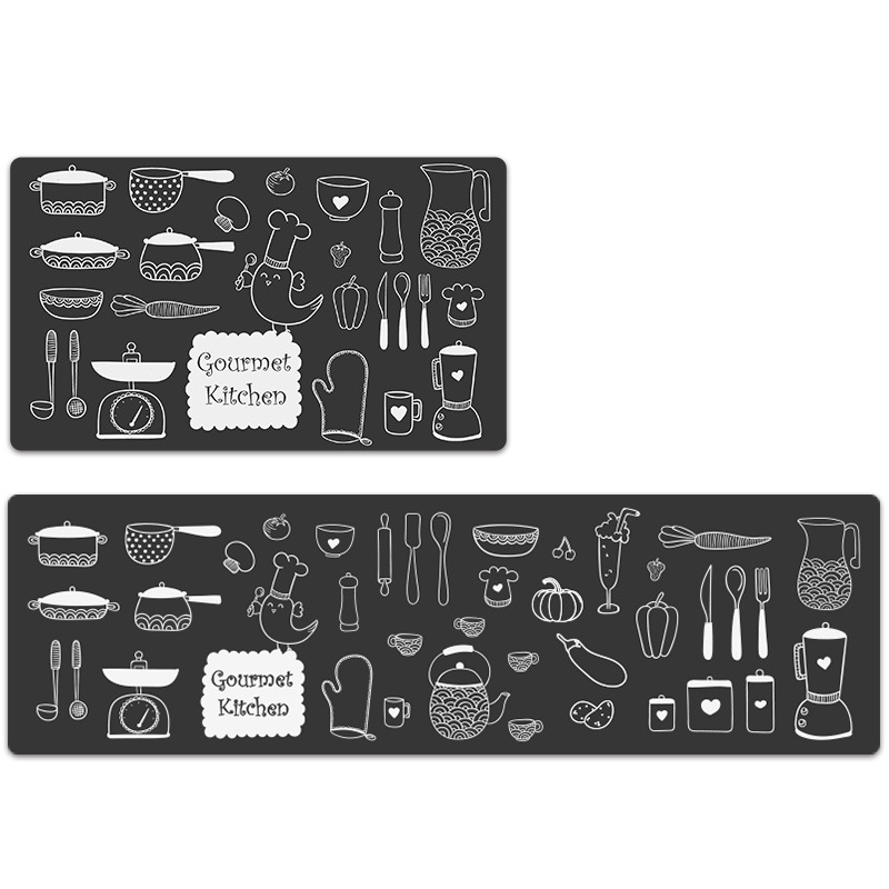 1 Maschinenwaschbare, Rutschfeste Küchenmatte, Badematte, Fußmatte, Küchenbodenmatte (tasty Kitchen)