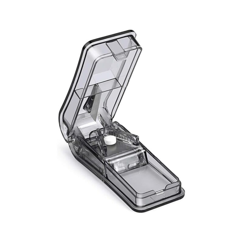 Tablettenteiler Zum Teilen Und Zerkleinern Von Kleinen Und Großen Tabletten, Leicht Zu Transportieren (schwarz)