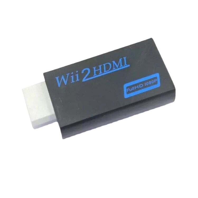 Schwarzer Wii-zu-hdmi-konverter, Wii-zu-hdmi-adapter, Wii-2-zu-hdmi-konverter, Wii-2-hdmi