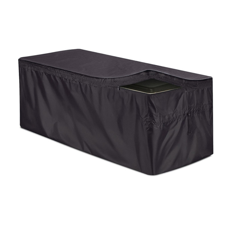 Schutzhülle Für Aufbewahrungsboxen, Deckbox-abdeckung, Mit Reißverschluss, Wetterfest, Schwarz, 131 X 69 X 71 Cm