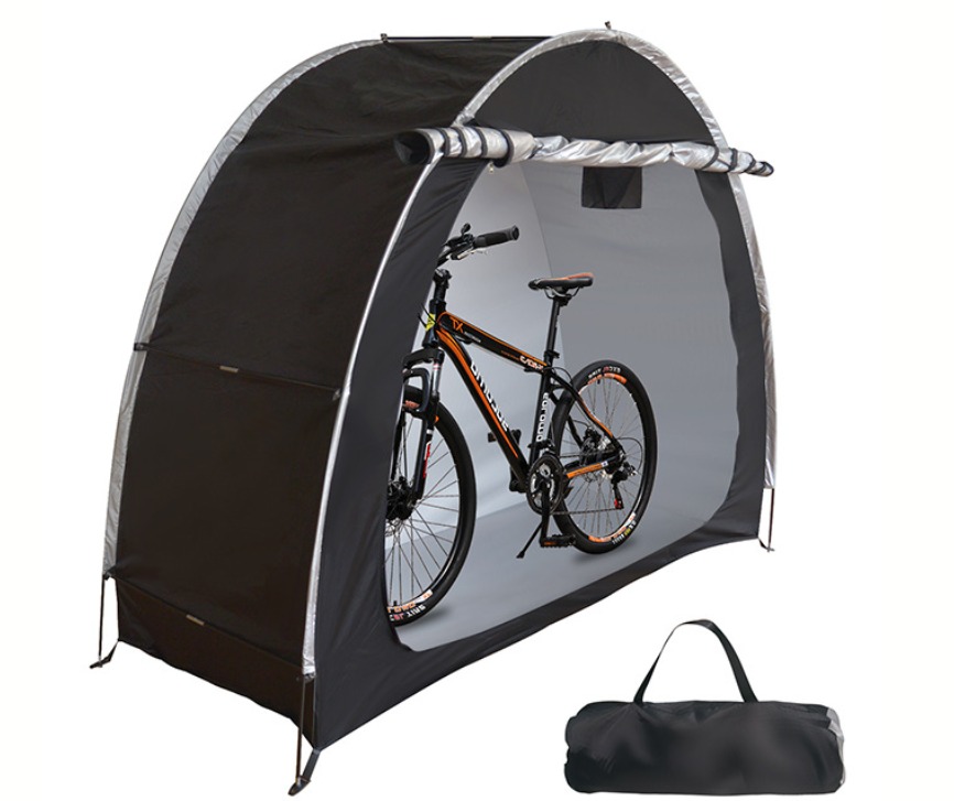 Fahrradunterstand 20085165 Cm, Robuster Unterstand, Faltbarer Outdoor-unterstand Aus Strapazierfähigem Polyester, Staubabweisend (schwarz).