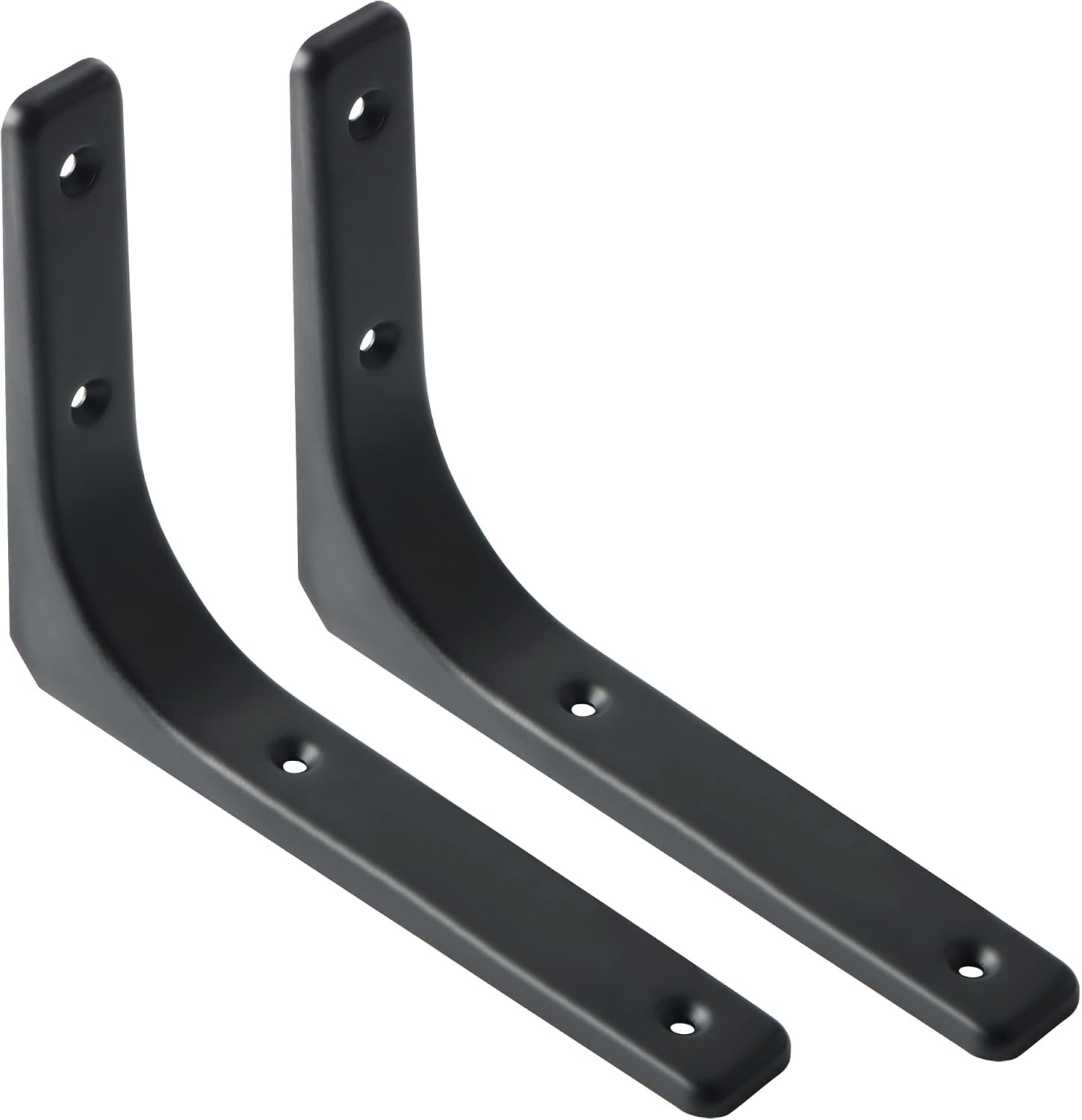 Eckregalhalterung, Hängehalterung, 200 Mm X 150 Mm, Mattschwarzes Metall, 2er-set