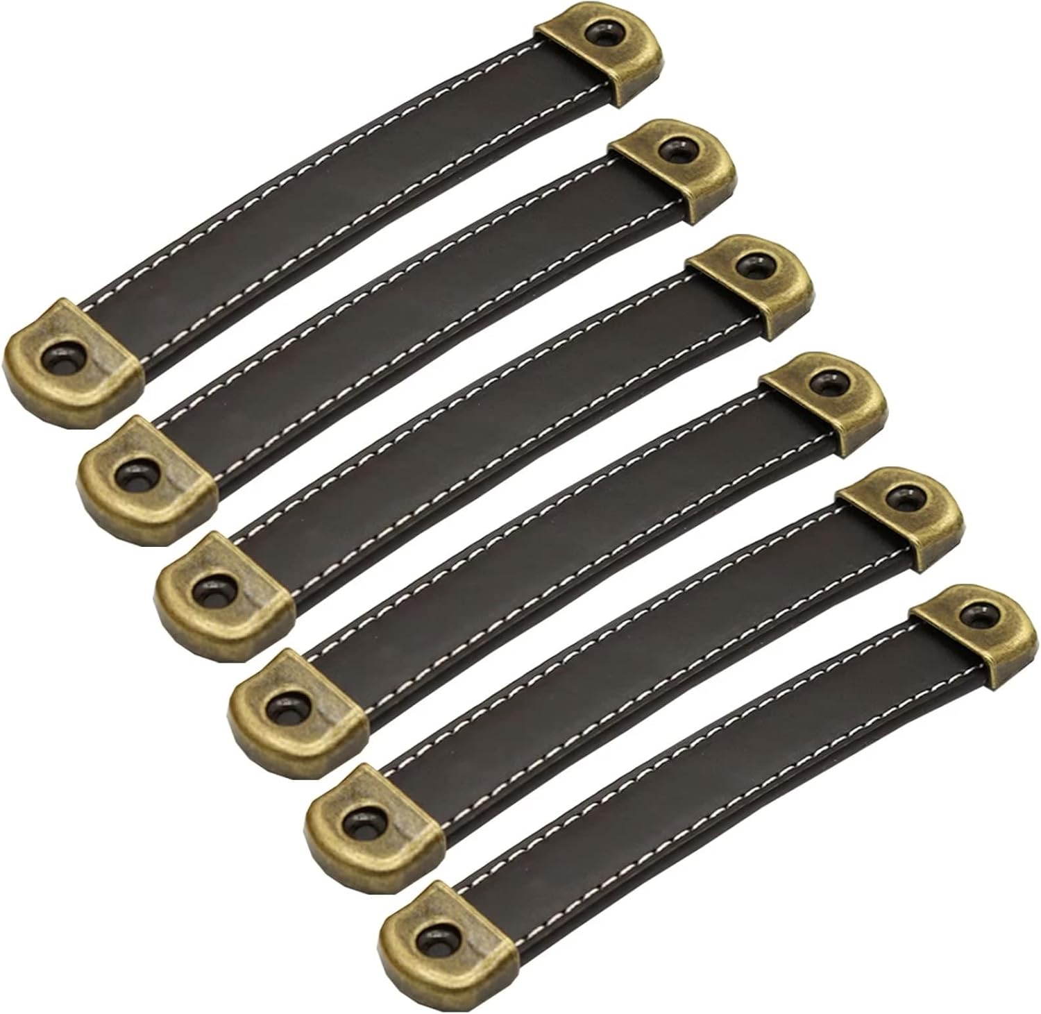 Ledergriff, Lederschubladengriff, 128 Mm Lochabstand, 6 Stück (schwarz)hohe Qualität, Die Ideale Wahl Für Familien.