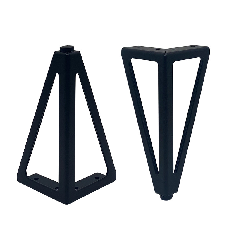 Set Mit 4 Schwarzen Tischbeinen Aus Metall – Austauschbare Möbelbeine – Geeignet Für Couchtische, Fernseher, Sofas, Betten Usw. – Inklusive Schrauben. (15 Cm)
