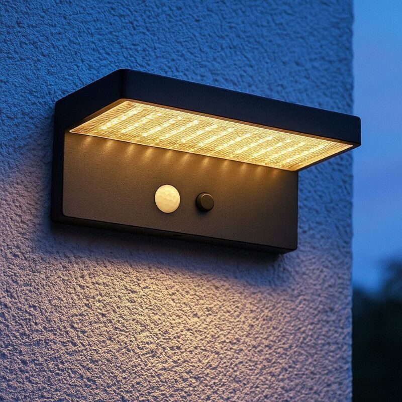 Außenwandleuchte Für Garten/innenhof, Wasserdicht, Weißes Licht (schwarz)hohe Qualität, Die Ideale Wahl Für Familien.