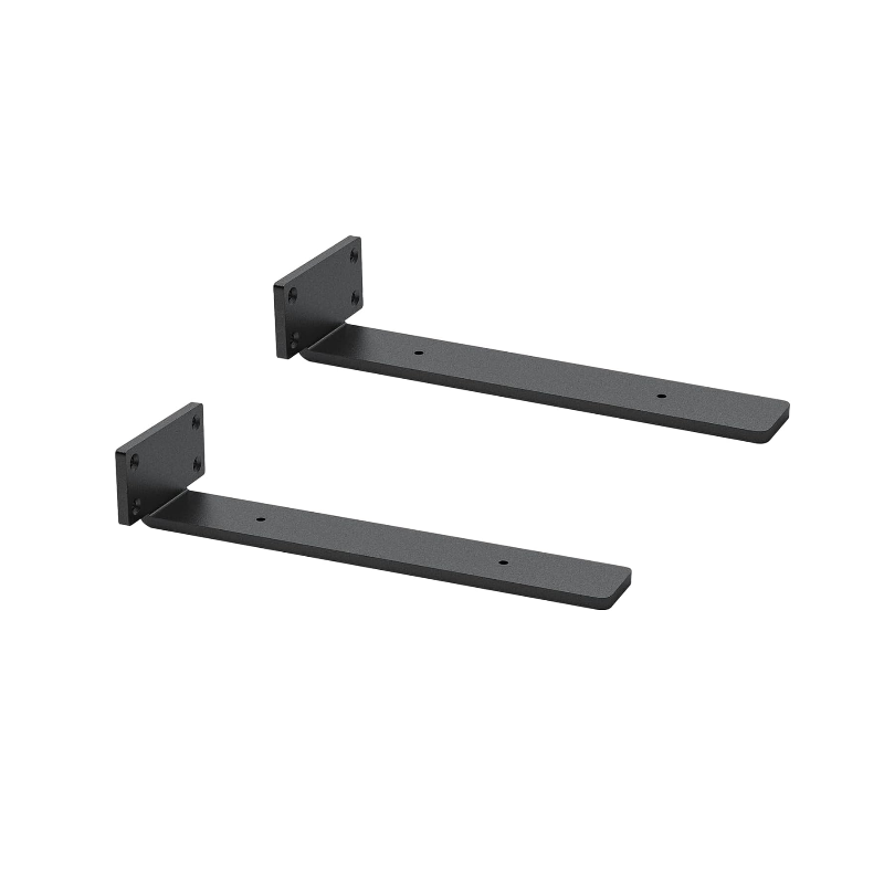 Robuste L-förmige Wandregalhalterung Für Diy-regale, 25 Cm, 2 Stück (schwarz)