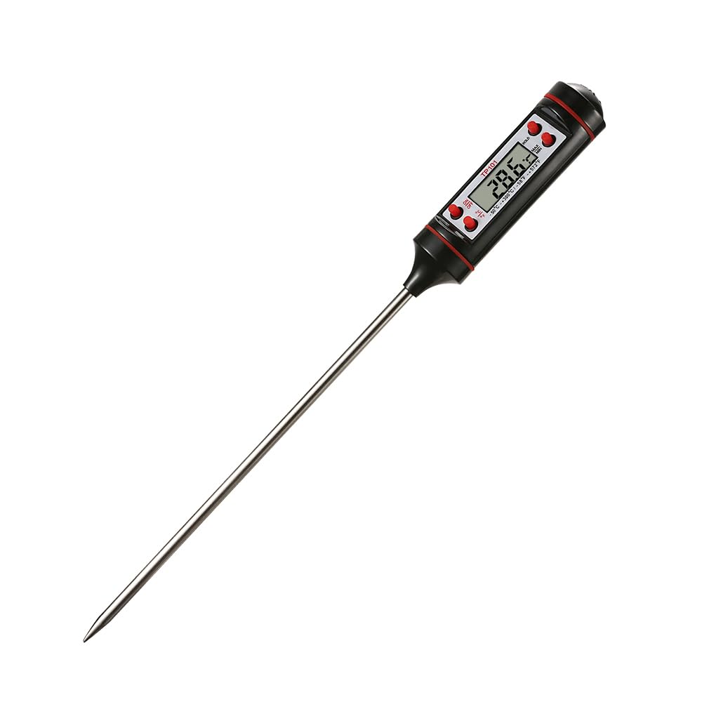Kochthermometer Mit Sonde, Edelstahl-stiftthermometer (schwarz)hohe Qualität, Die Ideale Wahl Für Familien.