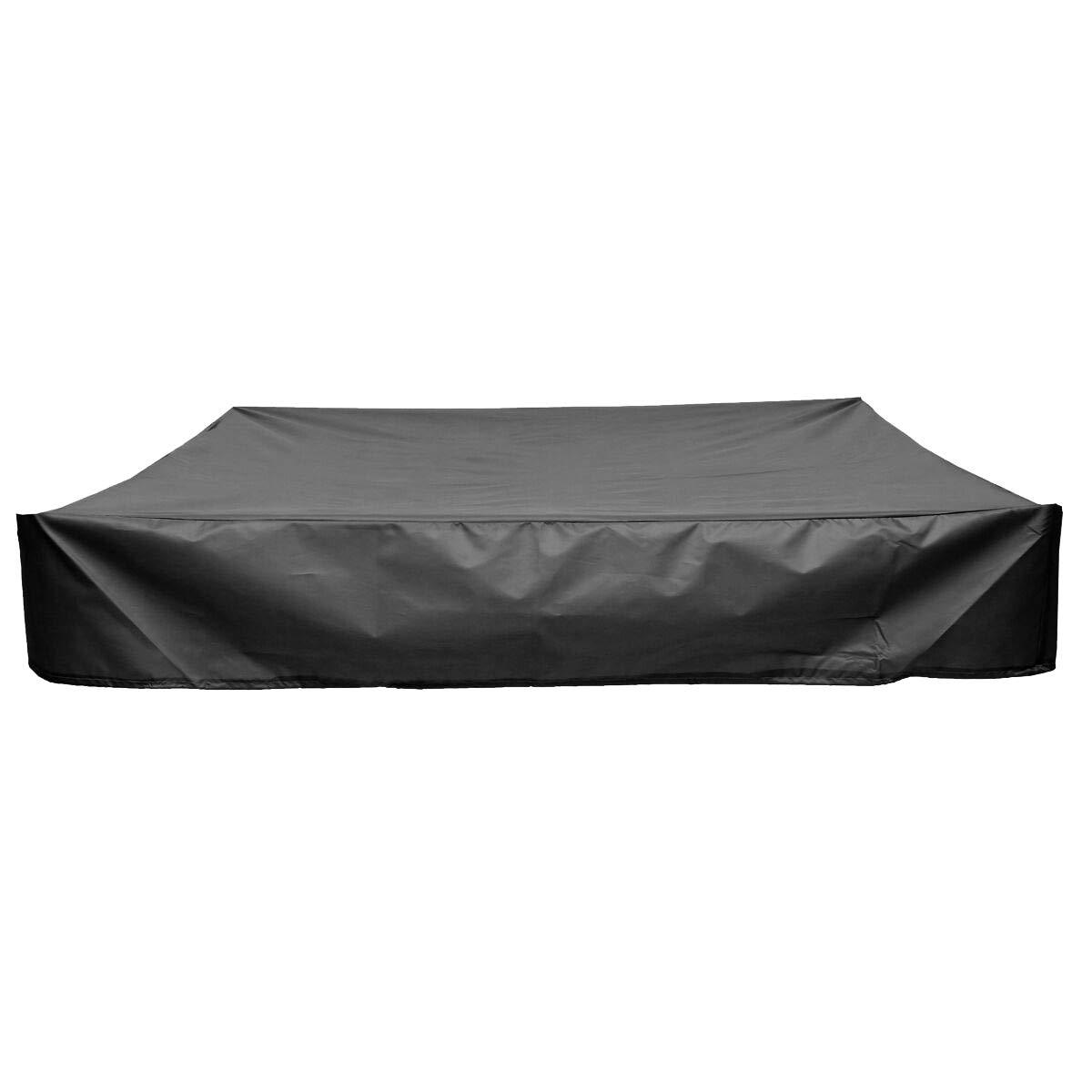 Wasserdichte Sandkastenabdeckung 120 Cm X 120 Cm, Schwarze Sandkastenabdeckung Aus Oxford-gewebe Mit Kordelzug.
