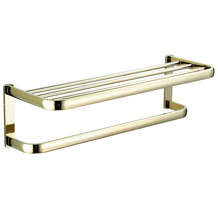 Doppellagiger, Wandmontierter Handtuchhalter Für Badezimmer, Ideal Für Bad Und Küche (gold)