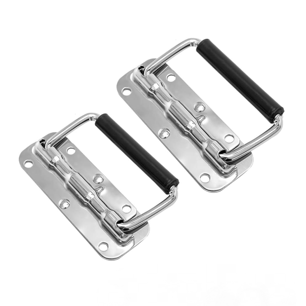 Klappgriff Für Federbox, Tragegriff Für Flugzeugboxen, 110 Mm/4,33 Zoll, Silberfarben, Zwei Stück