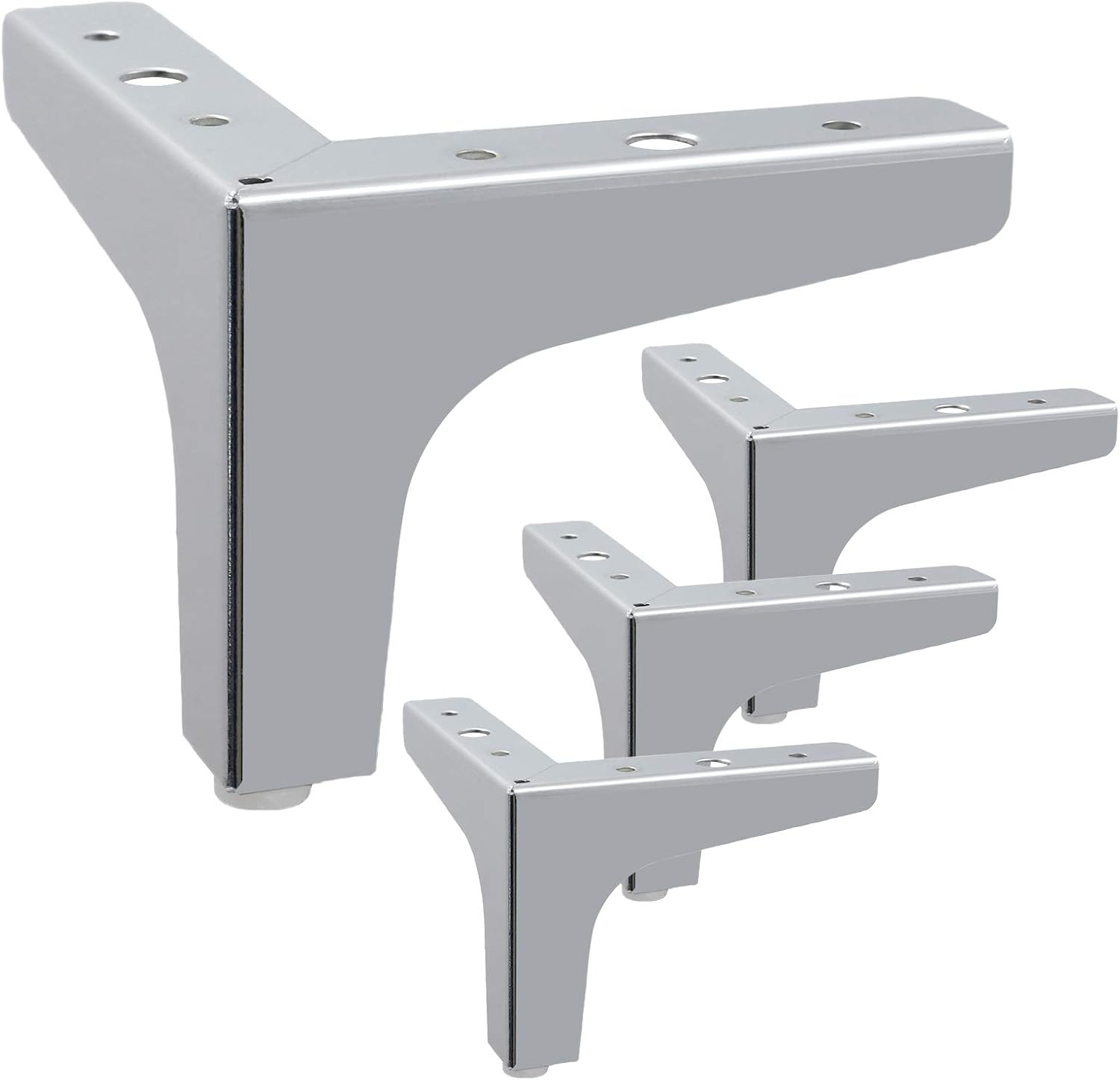 Moderne Möbelfüße, Ersatzmöbelfüße, 10 Cm Hoch, 4er-set (silber)hohe Qualität, Die Ideale Wahl Für Familien.