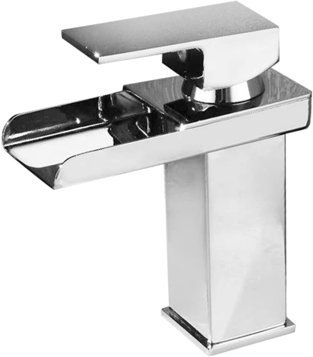 Wasserfall-waschtischarmatur, Einhebelmischer, Warm- Und Kaltwasser (chrom, Kurz)