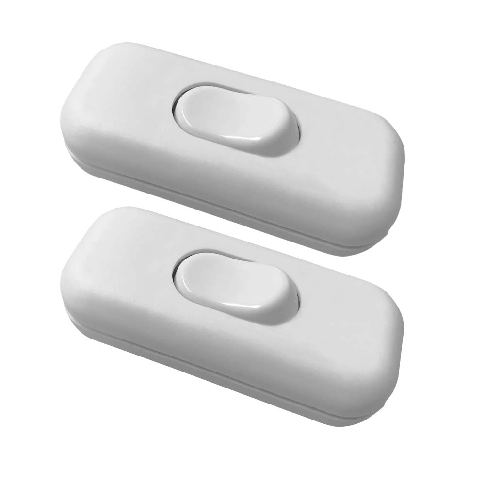 Zwei Zweipolige Kippschalter, 6a 250v, Dimmer-/lampenschalter, Weiß.hohe Qualität, Die Ideale Wahl Für Familien.