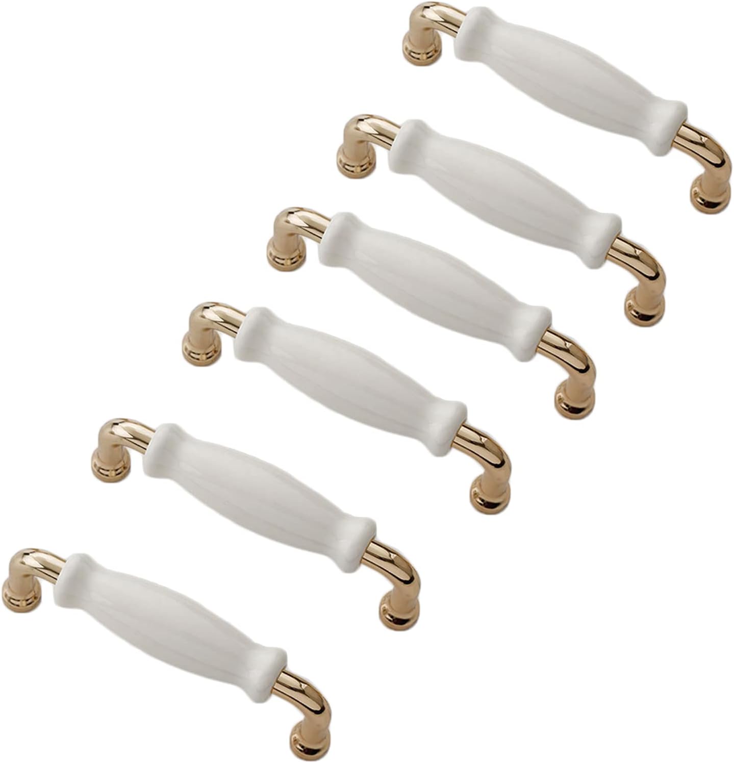 Schrankgriff, Schrankgriff Aus Keramik-zink-legierung, Küchenschubladentürgriff, 6 Stück (lochabstand: 96 Mm)