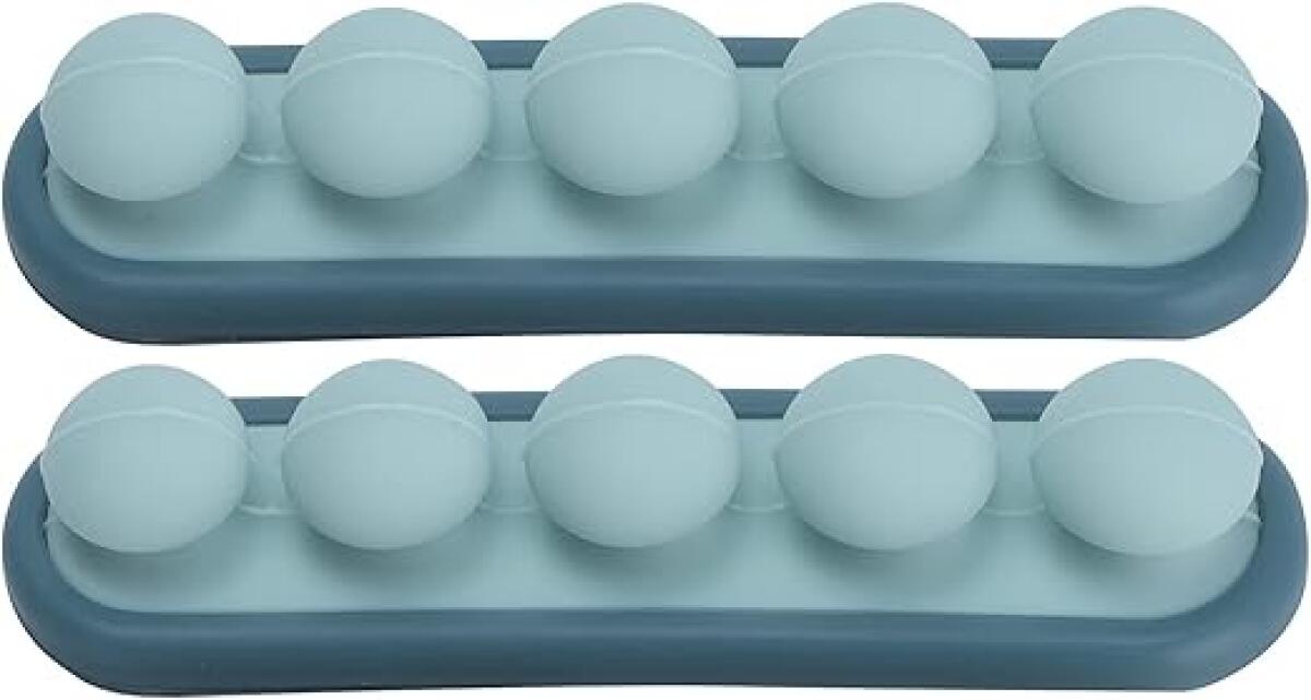 Set Mit 2 Selbstklebenden Silikon-kabelclips Zur Organisation Von Usb-ladekabeln Und Netzkabeln [dunkelblau + Weiß]