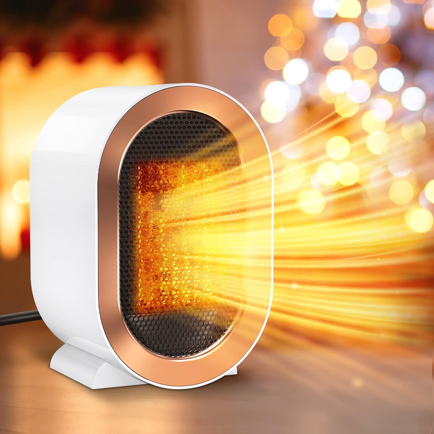 Mini-heizlüfter, Weiß, Energiesparend, 1200 W Elektrische Zusatzheizung Mit Zwei Modi Für Wohnzimmer, Schlafzimmer Und Badezimmer.