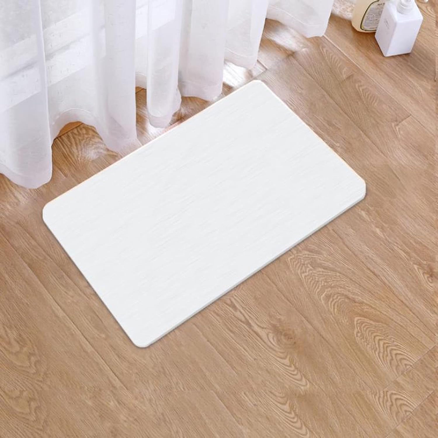 Kieselgur-fußmatte, Hartes Material, Geeignet Für Badezimmer Und Küchen (weiß, 39 X 60 X 0,9 Cm)