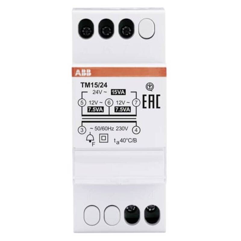 [neuwertig] B-ware Klingeltransformator Abb 2csm228745r0802 230v 12v 24v 15w Kurzschlusssicher