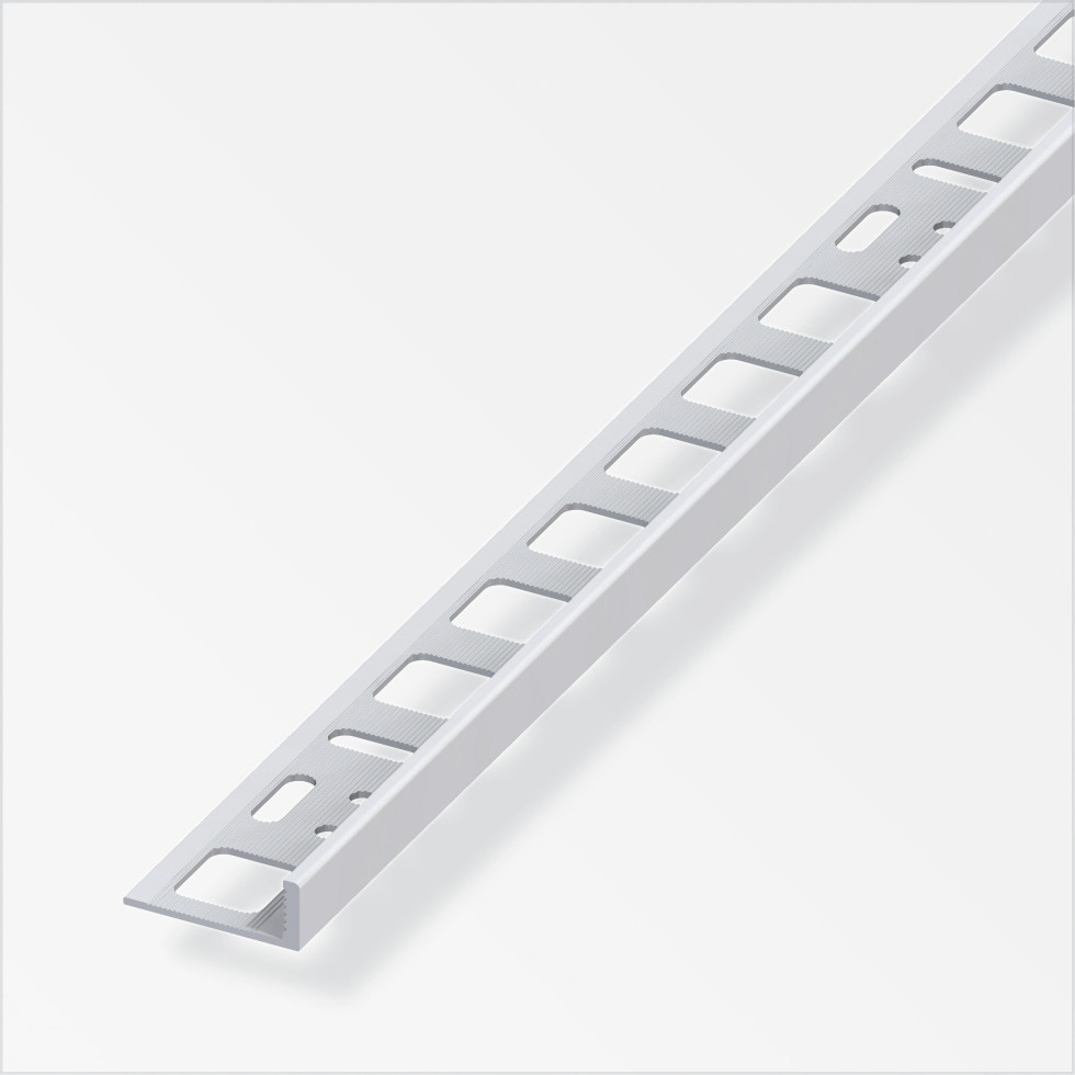 alfer Winkelprofil 1 m, 8 x 21 mm PVC (Kunststoff) glatt grau Winkelprofile