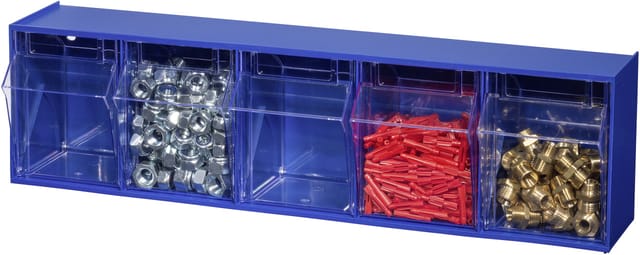 464430 Klappkasten-Magazin VarioPlus ProFlip 5 (b x h x t) 600 x 165 x 135 mm Blau, Transpar - Allit