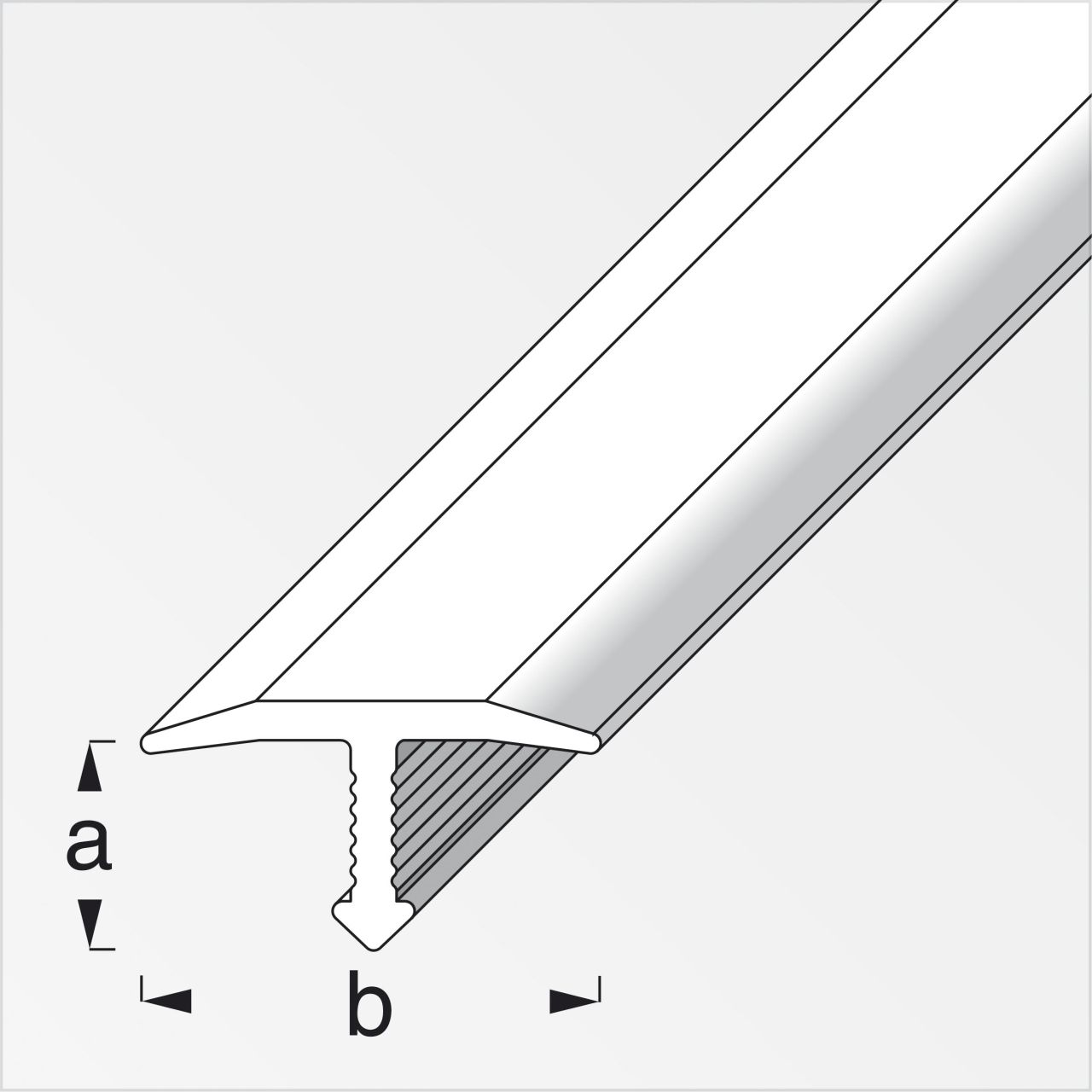 alfer Fugenabdeckprofil 1 m, 6 x 25 mm Aluminium roh blank Profil Bild 2