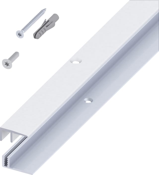 alfer Abschluss- + Träger- 1 m, 21 x 10.5 x 7 - 15 mm Alu eloxiert silber Profil