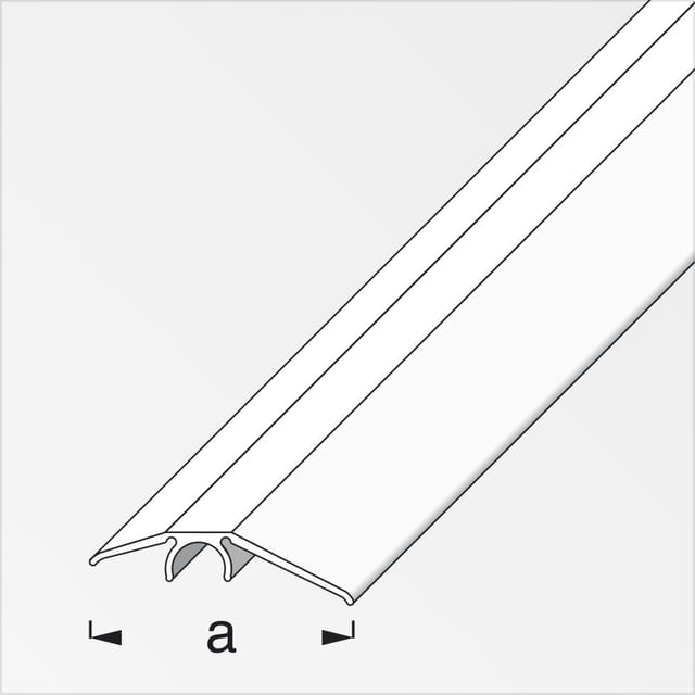 alfer Niveauausgleichs-Profil 1 m, 40 mm Alu eloxiert gebürstet dunkelgrau Profil