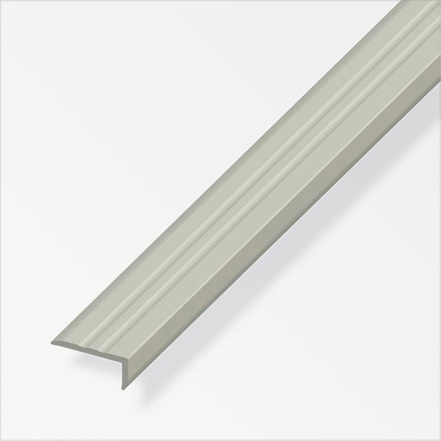 alfer Abschlussprofil 1 m, 25 x 10 mm PVC (Kunststoff) glatt graubeige Profil
