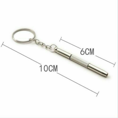 3 in 1 Mini Schraubendreher Schlüsselanhänger Brillenschraubenzieher Uhren Set