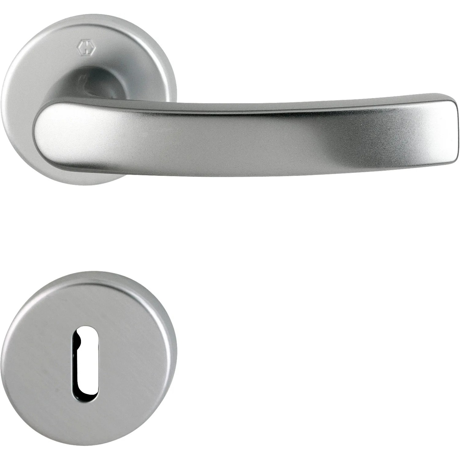 Hoppe Rosetten-Garnitur Luxembourg Aluminium Stahlfarbig