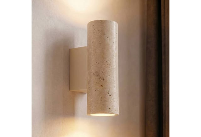 Wandleuchte, Wandlampe Innen "Tavira" aus Stein für Wohnzimmer & Esszimmer von Lucande