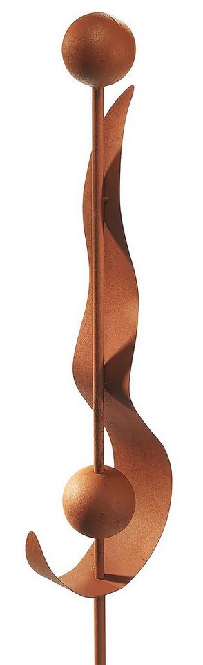 Kobolo Gartenstecker Dekostecker RUSTY DROPS in Rostoptik aus Metall (1 Stück)