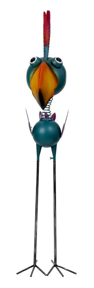 MF Gartenfigur Gartendeko Metall Vogel XL bunt stehend Marivo 129 cm, (1 St) Bild 2