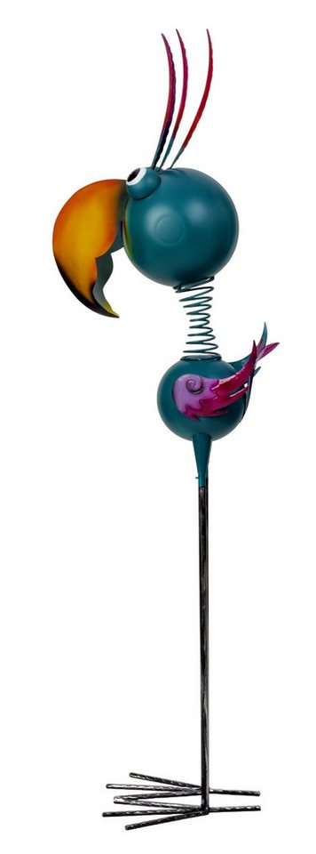 MF Gartenfigur Gartendeko Metall Vogel XL bunt stehend Marivo 129 cm, (1 St) Bild 3