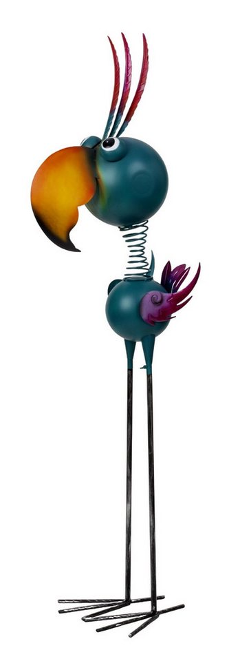 MF Gartenfigur Gartendeko Metall Vogel XL bunt stehend Marivo 129 cm, (1 St) Bild 4