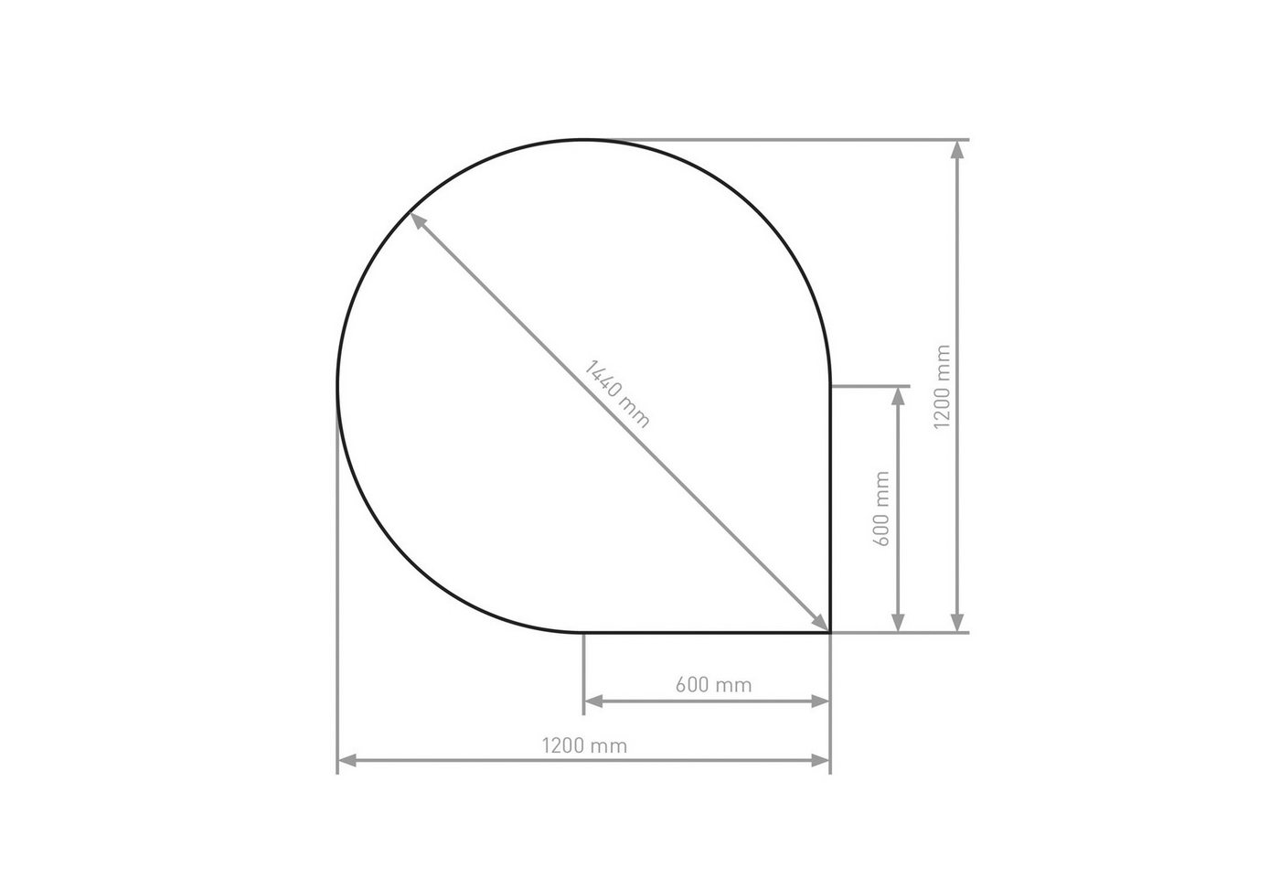 Raik Bodenschutzplatte Raik Bodenplatte B6 Tropfen gussgrau pulverbeschichtet 1200 x 1200 mm Bild 5