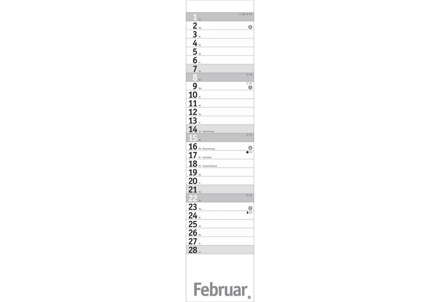 HEYE Wandkalender Langplaner, silber 2026 Bild 2