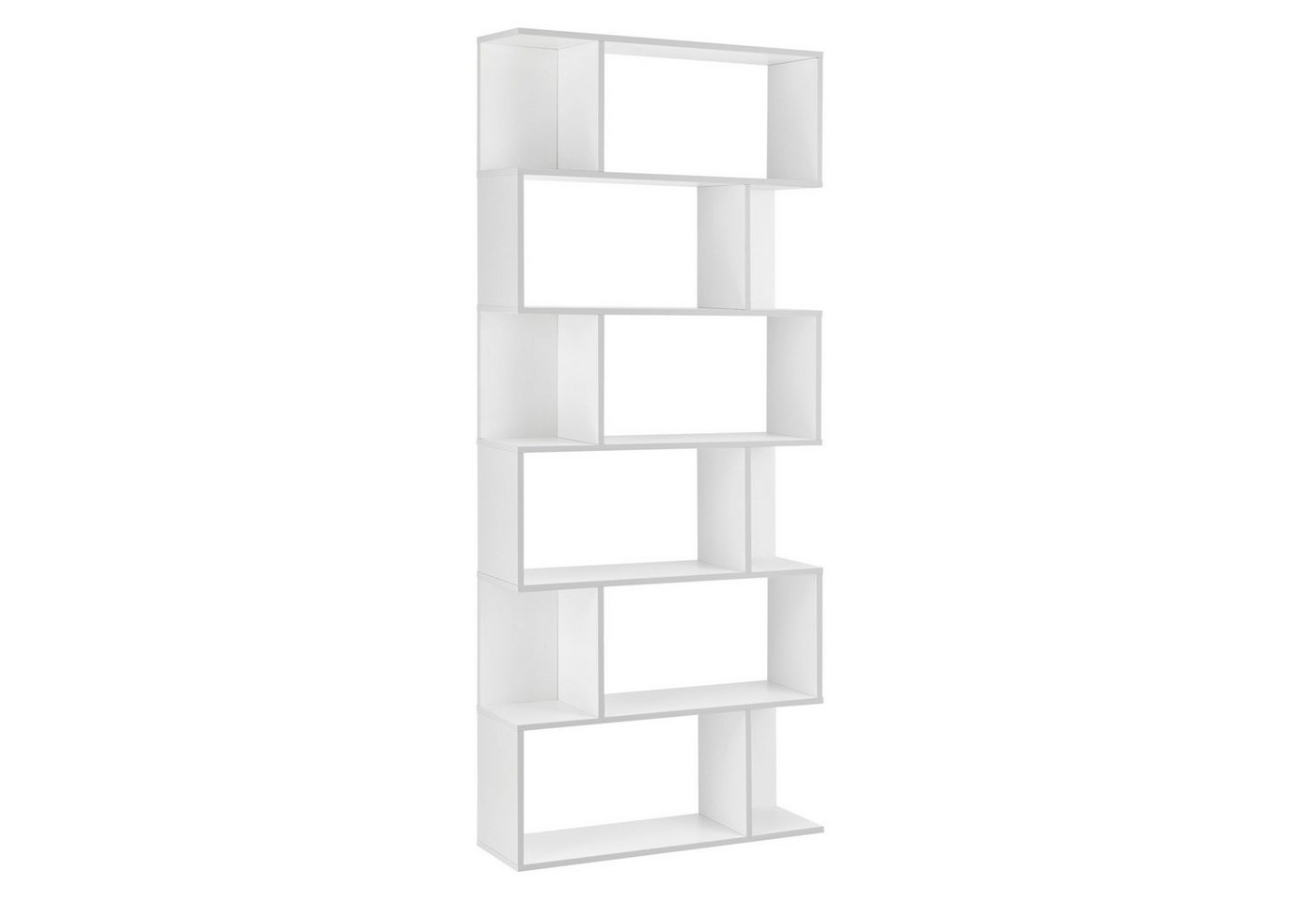 en.casa Bücherregal, »Borrby« Standregal 192x80x24cm Weiß