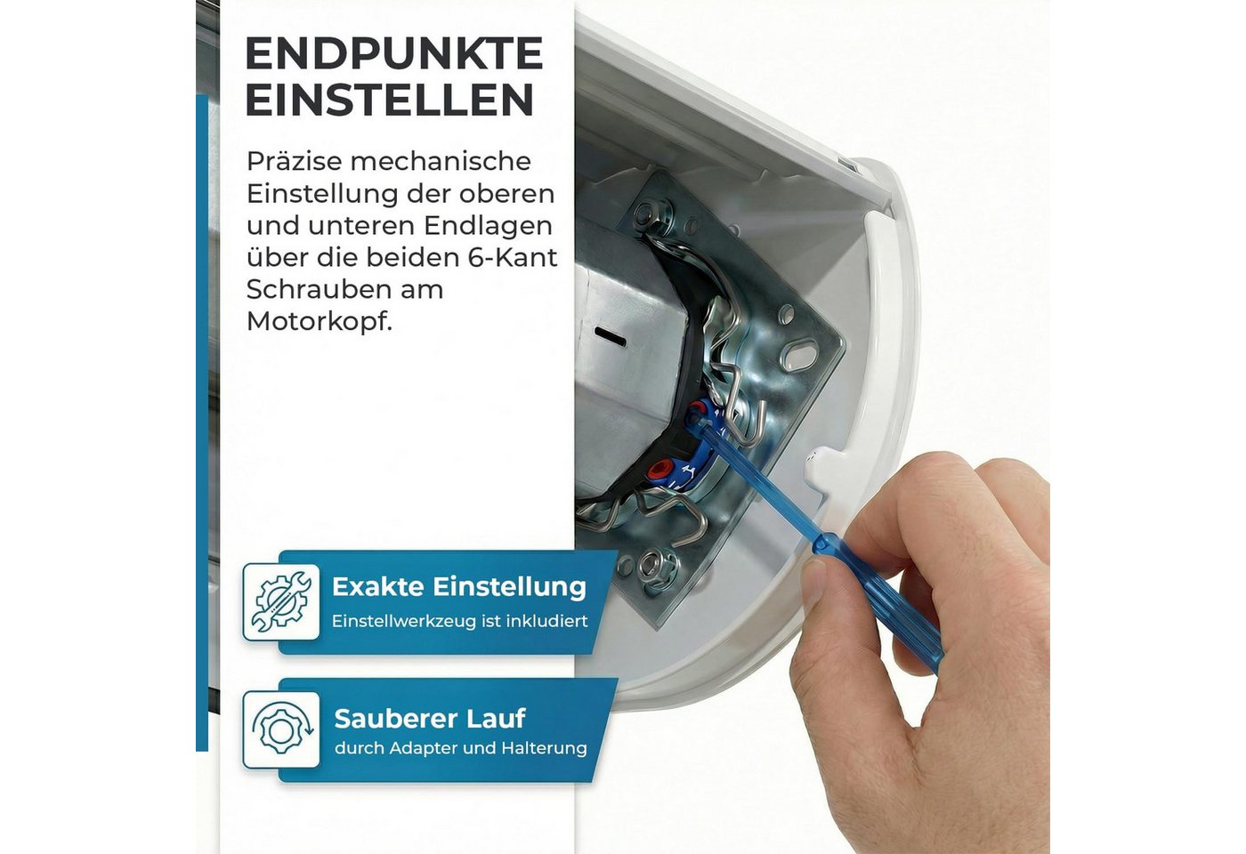 heicko e-ast GmbH Rollladenmotor heicko 10-50Nm Rollladenmotor Rohrmotor SW40-60 Rolladenantrieb basic, (Packung) Bild 3