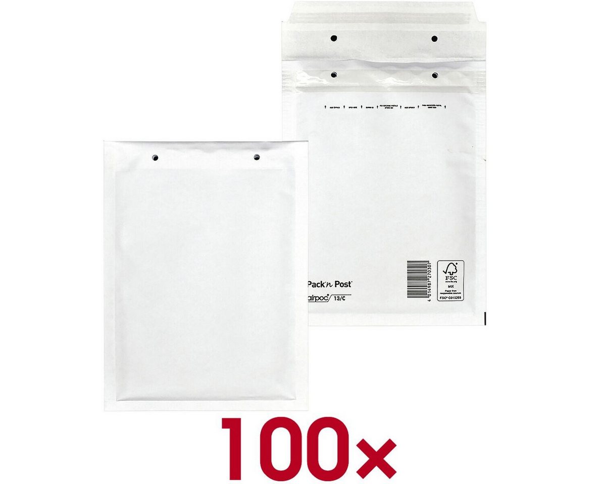MAILMEDIA Versandtasche airpoc®, mit PE-Luftpolsterung, 17,2x22,5 cm, ohne Fenster, Haftklebung