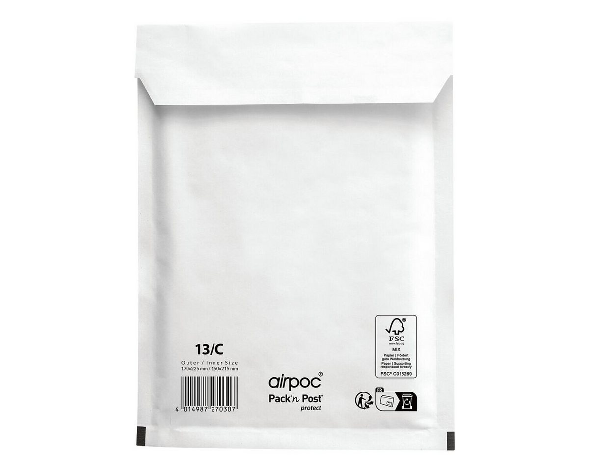 MAILMEDIA Versandtasche airpoc®, mit PE-Luftpolsterung, 17,2x22,5 cm, ohne Fenster, Haftklebung Bild 2
