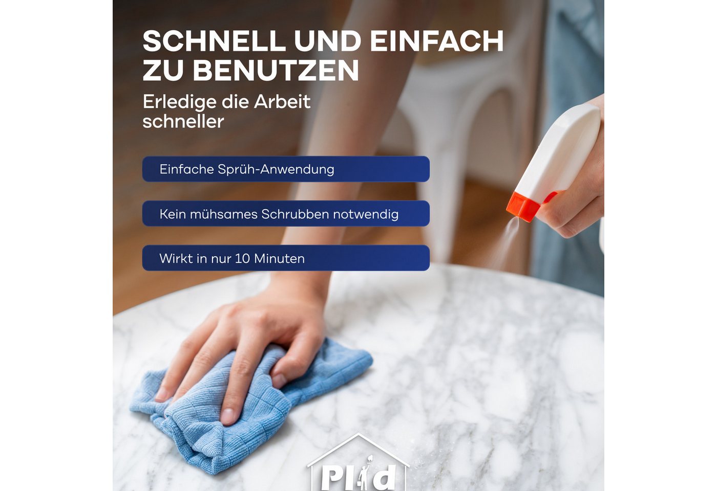 plid Feuchtraumfarbe Premium Anlauger Zinkreiniger Entfetter Kraftreiniger Aktivreiniger, Schnelltrocknend Bild 5