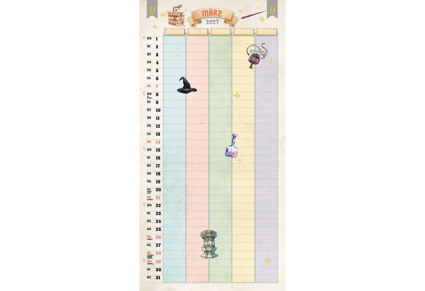 Edition Lempertz Wandkalender Der große inoffizielle Familienplaner für Potterheads Kalender 2027