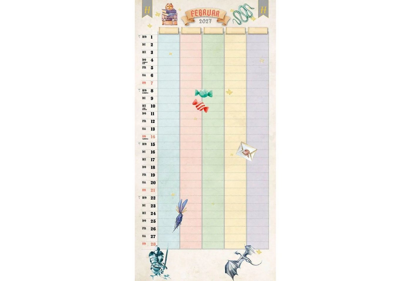 Edition Lempertz Wandkalender Der große inoffizielle Familienplaner für Potterheads Kalender 2027 Bild 3