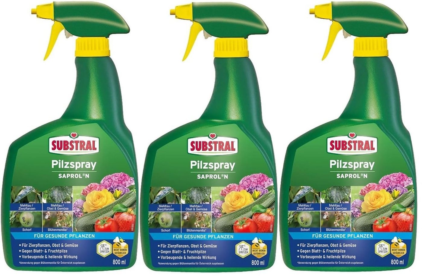 Substral Pflanzen-Pilzfrei Substral Pilzfrei Saprol N - anwendungsfertiges Fungizid 3 x 800 ml Bild 2