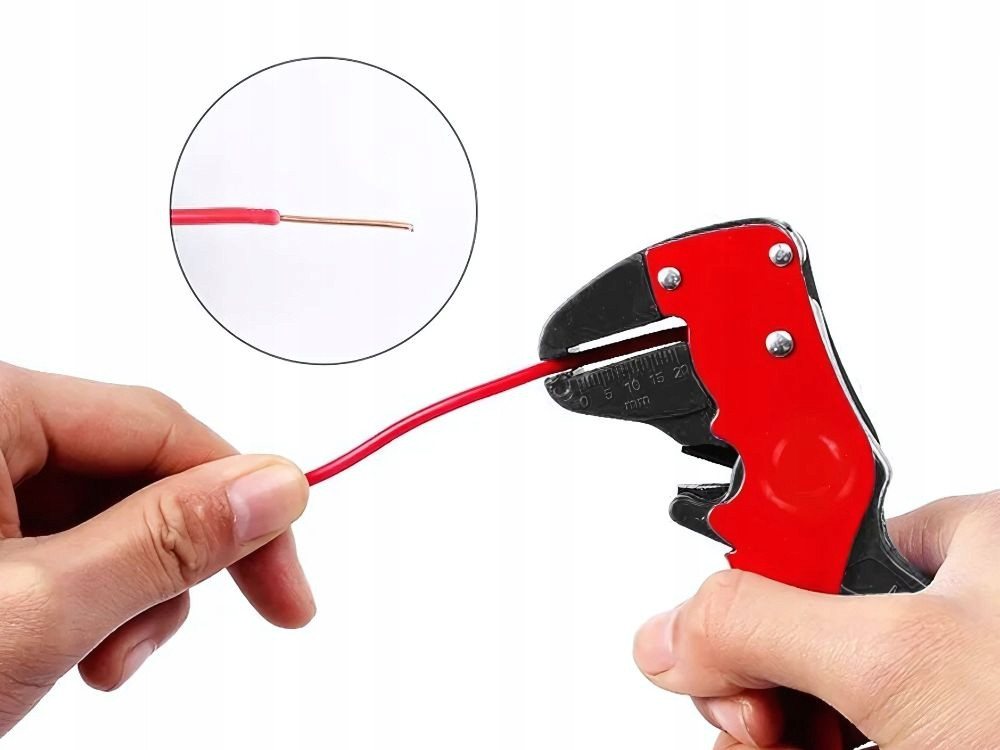 VERK GROUP Abisolierzange Automatische Abisolierzange 17cm Kabelzange Isolierzange 0,2-6mm², 1-tlg., 2-in-1 Funktion, integrierter Kabelschneider Bild 4
